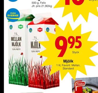 Matöppet Mjölk erbjuda
