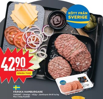 Willys Färska hamburgare erbjuda