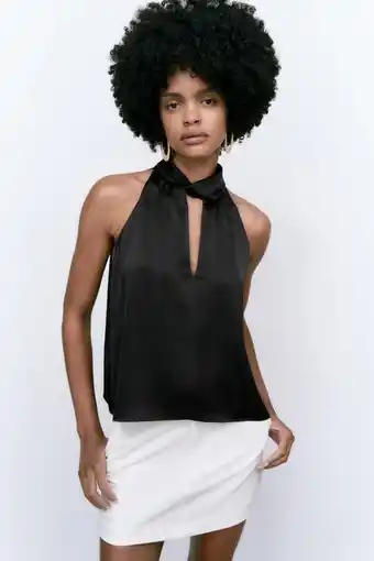 ZARA Satin halter top erbjuda