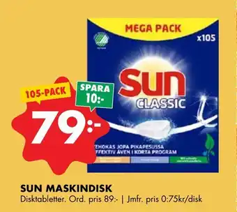 ÖoB Sun maskindisk erbjuda