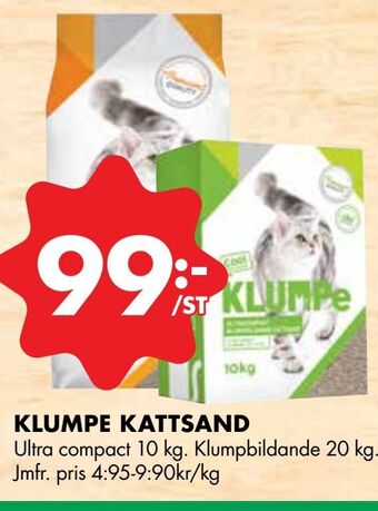 ÖoB Klumpe kattsand erbjuda