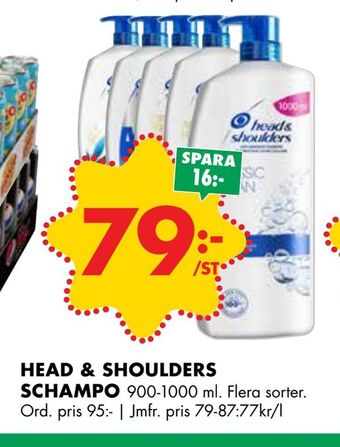 ÖoB Head & shoulders schampo erbjuda