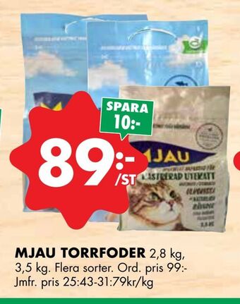ÖoB Mjau torrfoder erbjuda