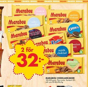 ÖoB Marabou chokladkakor erbjuda