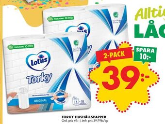 ÖoB Torky hushållspapper erbjuda