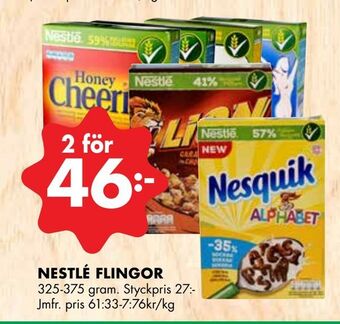 ÖoB Nestlé flingor erbjuda