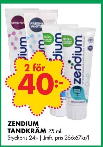 ÖoB Zendium tandkräm erbjuda