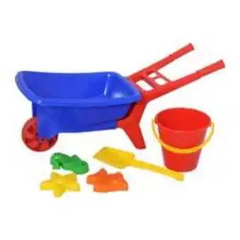 Childrens House Skottkärra med sandset erbjuda