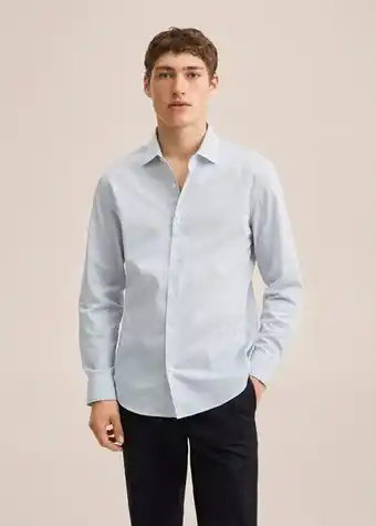 Småmönstrad skjorta slim fit