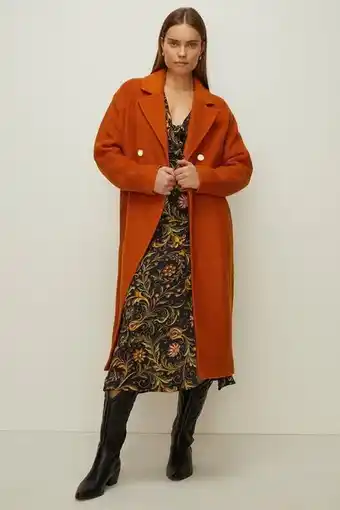Oasis Wool mix boucle oversized coat erbjuda