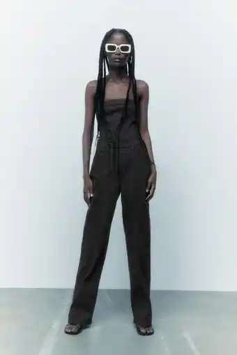 ZARA Corsetry-inspired denim jumpsuit erbjuda