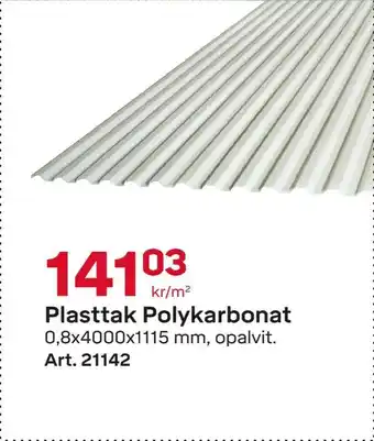 Byggmax Plasttak polykarbonat erbjuda