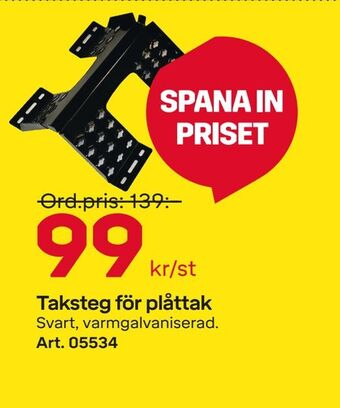 Byggmax Taksteg för plåttak erbjuda