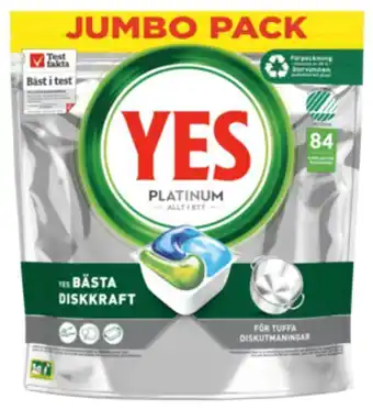 Clas Ohlson Yes platinum all in one maskindiskmedel, 84-pack erbjuda