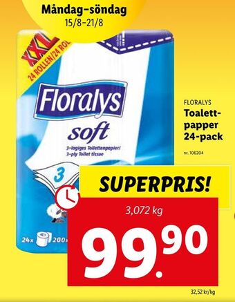Lidl Toalettpapper 24-pack erbjuda