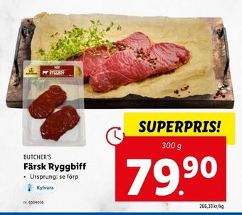 Lidl Färsk ryggbiff erbjuda