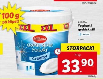 Lidl Yoghurt i grekisk stil erbjuda