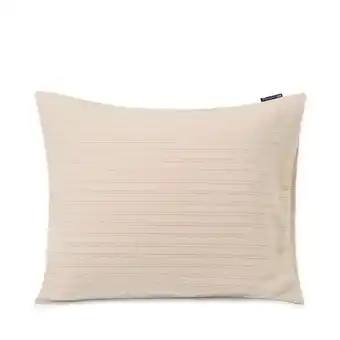 Beige/dk blue striped lyocell/cotton pillowcase