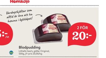 Hemköp Geas blodpudding erbjuda