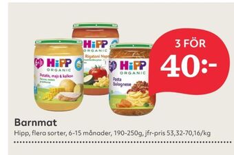 Hemköp Hipp barnmat erbjuda