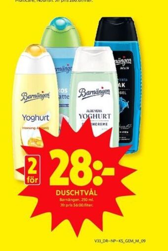ICA Kvantum Barnängen duschtvål erbjuda