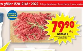 ICA Maxi Ica nötkött erbjuda