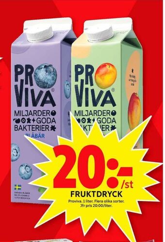 ICA Maxi Proviva fruktdryck erbjuda
