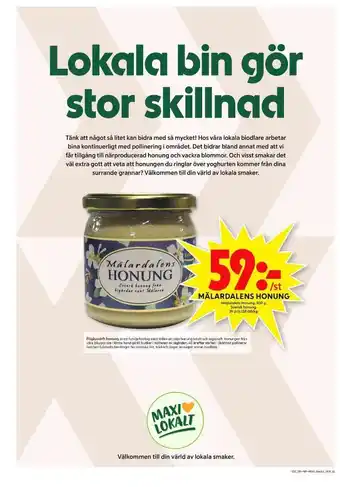 ICA Maxi Höglandets honung erbjuda