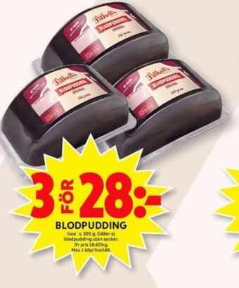 ICA Maxi Geas blodpudding erbjuda