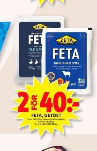 ICA Maxi Zeta fetaost erbjuda