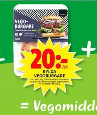 ICA Maxi Ica vegoburgare erbjuda