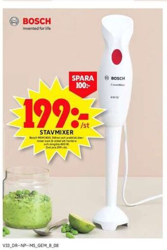 ICA Maxi Bosch stavmixer erbjuda