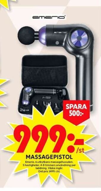 ICA Maxi Emerio massageapparat erbjuda