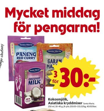 ICA Nära Santa maria kokosmjölk erbjuda