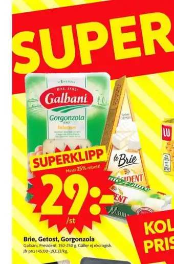 ICA Supermarket Galbani gorgonzola erbjuda