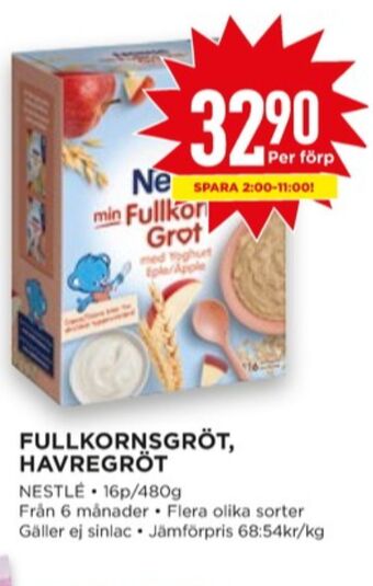 Willys Nestlé gröt erbjuda
