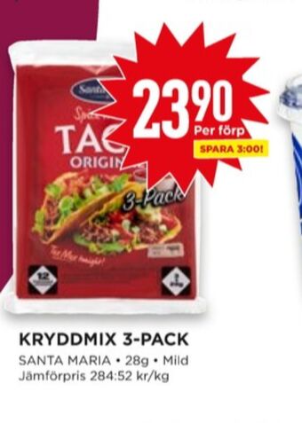 Willys Santa maria taco kryddmix erbjuda