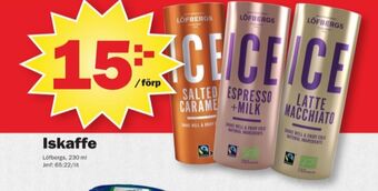 Pekås Löfbergs iskaffe erbjuda