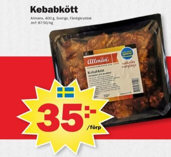 Pekås Allmans kebabkött erbjuda