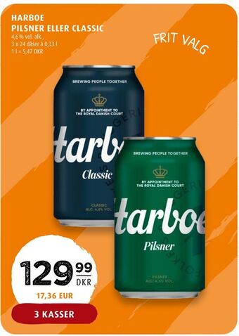 Scandinavian Park Harboe pilsner eller classic erbjuda