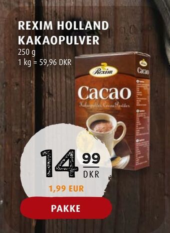 Scandinavian Park Rexim holland kakaopulver erbjuda