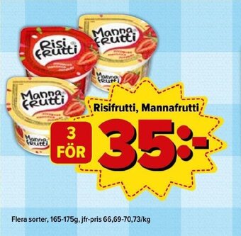Östenssons Risifrutti, Mannafrutti erbjuda