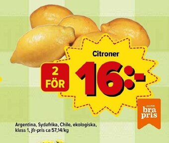 Östenssons Citroner erbjuda