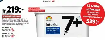 Bauhaus Interio väggfärg plus erbjuda