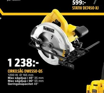 Bauhaus Cirkelsåg dwe550-qs erbjuda