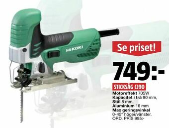 Bauhaus Sticksåg cj90 erbjuda