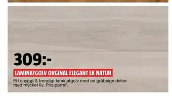 Bauhaus Laminatgolv orginal elegant ek natur erbjuda