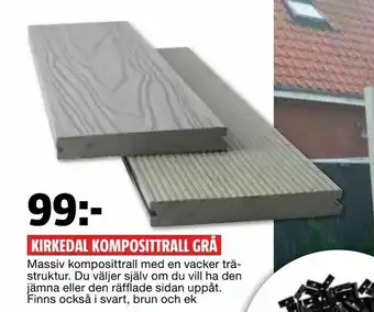 Kirkedal komposittrall grå