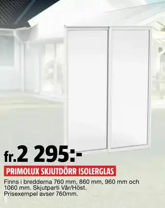 Primolux skjutdörr isolerglas