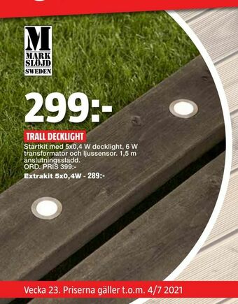 Bauhaus Trall decklight erbjuda